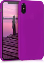 kwmobile telefoonhoesje voor Apple iPhone X - Hoesje voor smartphone - Back cover in neon paars