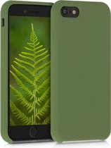 kwmobile telefoonhoesje voor Apple iPhone 7 / 8 / SE (2020) - Hoesje met siliconen coating - Smartphone case in grasgroen