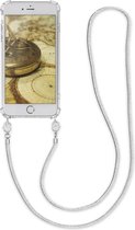 kwmobile hoesje voor Apple iPhone 6 Plus / 6S Plus - Beschermhoes voor smartphone in transparant / zilver - Hoes met koord