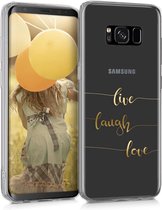 kwmobile telefoonhoesje voor Samsung Galaxy S8 - Hoesje voor smartphone - Live Laugh Love design