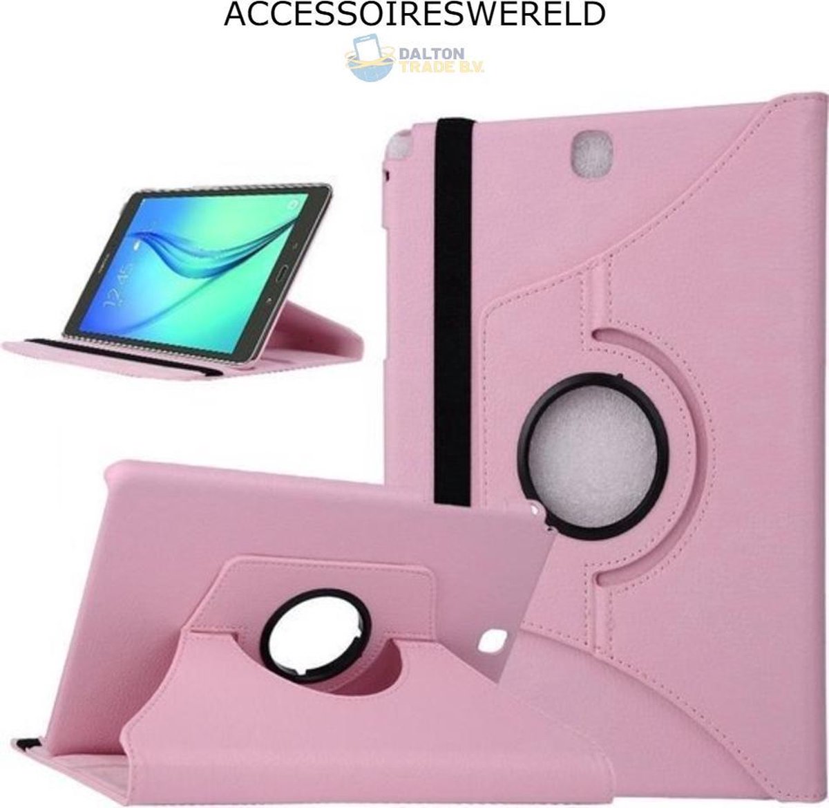 Samsung Galaxy Tab A 10.1 ( 2019 ) Bookcase - 360 graden draaibare hoes - Roze