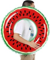 Zwemband Watermeloen| Opblaasbare Zwemband Watermeloen| Gian Watermelon| Rood/groen| 90cm
