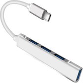 SVH Company Aluminium USB Hub met 4 Poorten – USB C Interface naar USB A 3.0 – Zilver