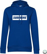 Subprime - Dames Hoodies Hoodie Block Royal - Blauw - Maat M
