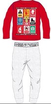 Brandweerman Sam pyjama - maat 110 - rood met grijs - Sam pyjamaset