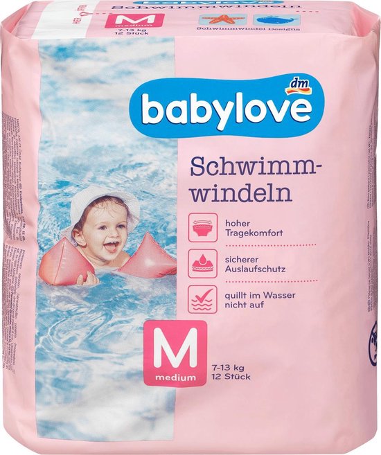 babylove Baby zwemluiers Maat M (4) , 7-13 kg, 12 stuks | bol.com