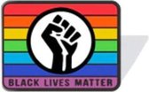 Pride BLM Kledingspeld - Gay Pride black lives matter - Regenboog Pin Broche - 1 stuks