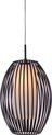 Fantasia hanglamp Muna - Zwart - Dimbaar - Opaalglas - Inclusief E27 LED lamp - Dia 25cm
