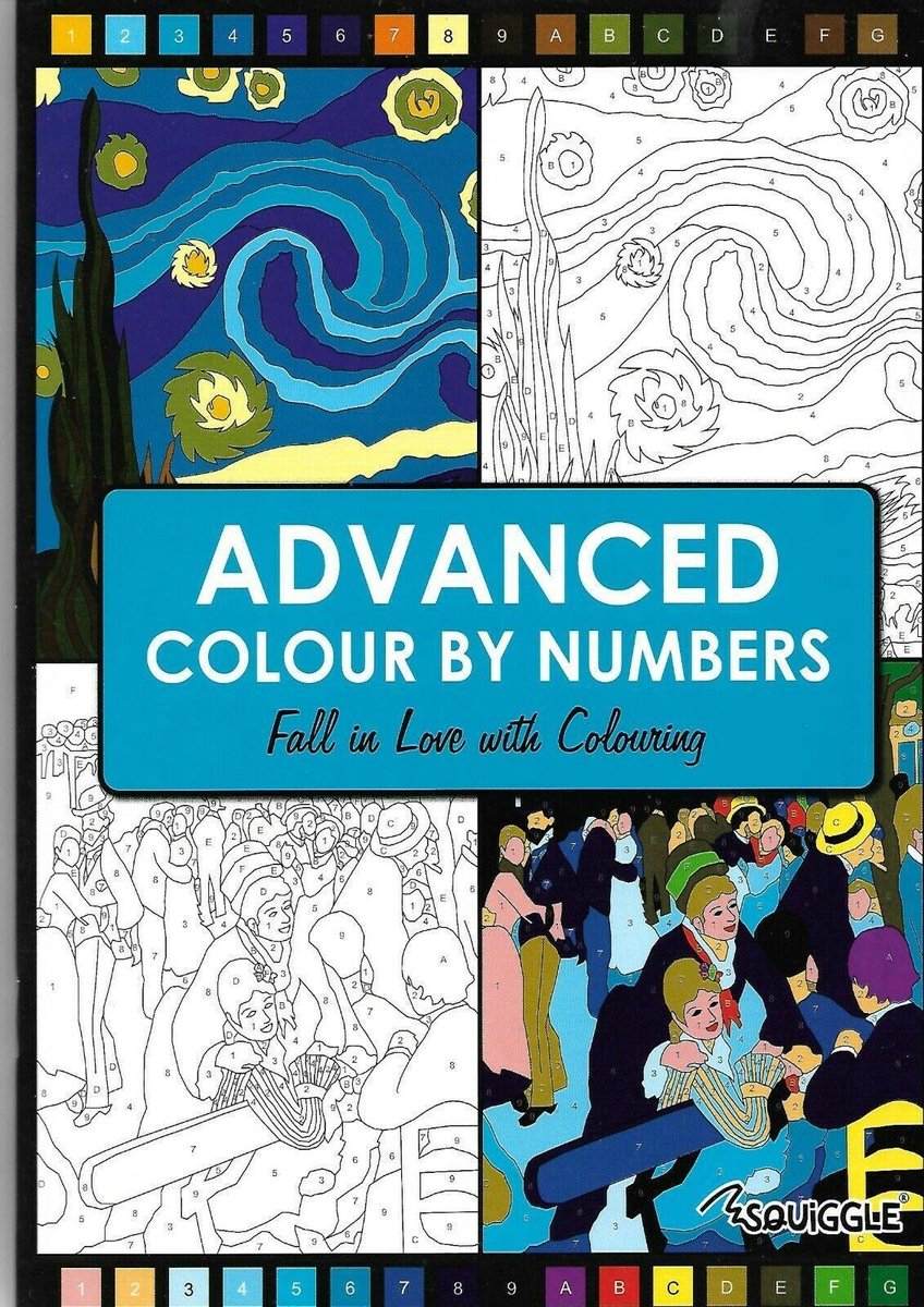 Kleuren op nummer voor volwassenen - Kleurboek voor volwassen - Stiften - Knutselen - Kleurboek voor volwassenen - Color by number