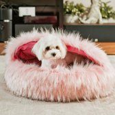Amibelle  Hondenmand - Stijlvol en modieus - Wasbaar - Ovaal 60cm - Luxe hondenmand - Hondenkussen - Fuchsia