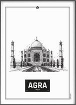 Citymap Icons Agra 40x50 Stadsposter