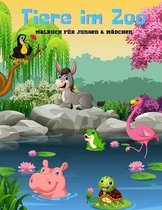 Tiere im Zoo - Malbuch fur Jungen & Madchen