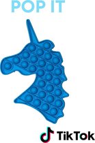 Blauwe Eenhoorn | Pop it Fidget 2021 - Tiktok Trend - Speelgoed Bubbel Pop