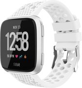 YONO Bandje geschikt voor Fitbit Versa 2 - Siliconen - Sport Air - Wit - Large