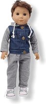 Poppenkleding jongen - Baby Born kleertjes o.a. - Poppenkleertjes 43 cm - Vest met broekje - Gratis verzending