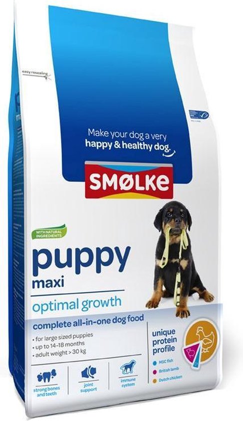 Smolke Puppy Maxi - Kip - Puppyvoer - 12 kg
