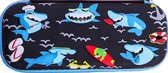 Jongens etui haai "shark" - Blauwe pennendoos - 23x10 cm