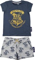Harry Potter - Zomer kledingset - Kinder/tiener - meisjes - blauw -100% French terry katoen - maat 122/128