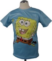T-shirt Spongebob Spongebob juichen blauw - kinderen - kleding - mode - Spongebob- Nickelodeon - korte mouw