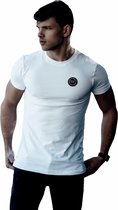 Sportshirt heren - SQOUPE Essence wit - fitness shirt - maat XXL