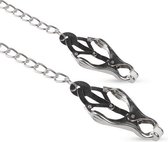 Vlinder Tepelklemmen Met Ketting - Zilver - BDSM - SM toys - Toys voor heren - Tepelklemmen