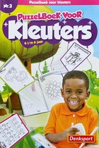 Denksport | Puzzelboek voor kleuters 4-6 jaar |NR.3| Denksport junior | Puzzelboek | Kleurboek | Tekenen | Stiften | Puzzels kinderen | Puzzelboek kinderen | Puzzel | Puzzelboekje