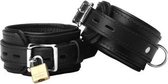 Premium Leren Enkelboeien - Zwart - BDSM - Boeien - BDSM - Boeien