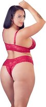 Kruisloze Kanten Lingerieset - XXXL - Rood - Sexy Lingerie & Kleding - Lingerie Dames -  Dames Lingerie - XL - BH-sets / Lingerie