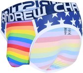 Andrew Christian Star Pride Brief w/ Almost Naked Blauw - MAAT L - Heren Ondergoed - Slip voor Man - Mannen Slip