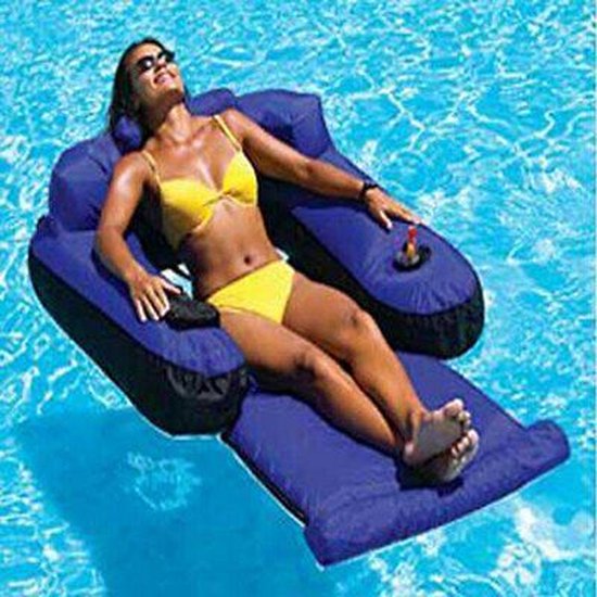 Zwembad ligstoel voor op het water luxe blauw bol.com