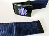 ‘tactische’ broeksriem met Star of Life logo BLAUW