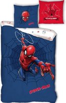 Marvel Spider-Man Dekbedovertrek- Eenpersoons 140 x 200 cm- 100% Katoen- Jongens meisjes dekbed
