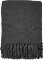 Anthracite grey solid throw