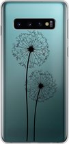Samsung Galaxy S10 - Smart cover - Zwart - Paardenbloem