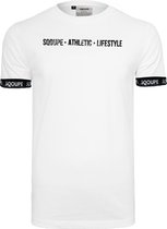 Sportshirt heren - SQOUPE Athletic Wit - fitness shirt - maat XL