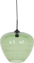 Light & Living hanglamp Ø40x34 cm MAYSON mat zwart+glas groen