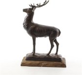 Beeld - Gietijzeren Hert - Dier Sculptuur - 31,9 cm hoog