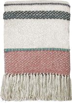 Multicolor pastel boucle throw