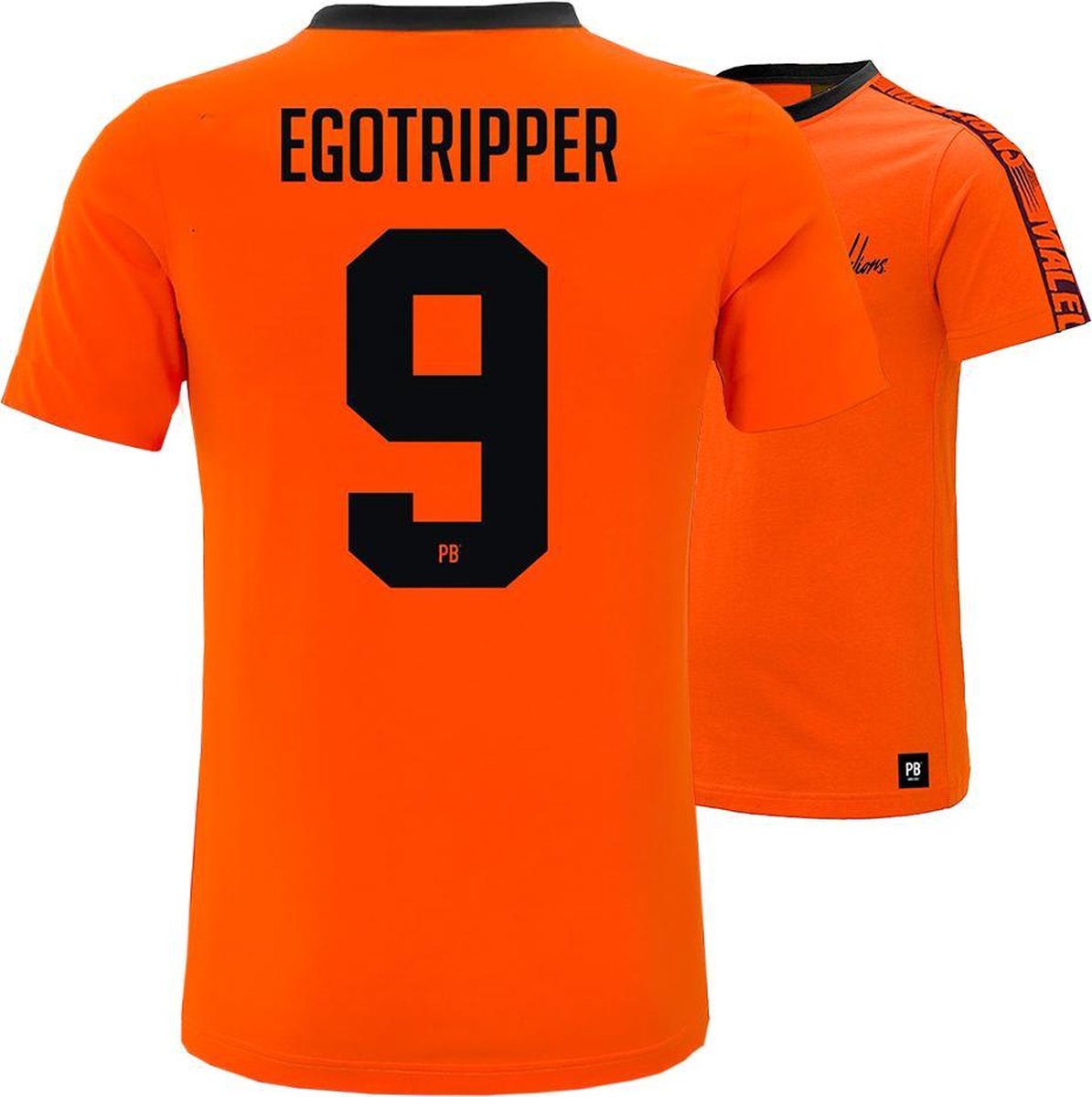 PB x Malelions - 9. Egotripper Maat L Oranje T-shirt EK voetbal 2021 Heren en dames