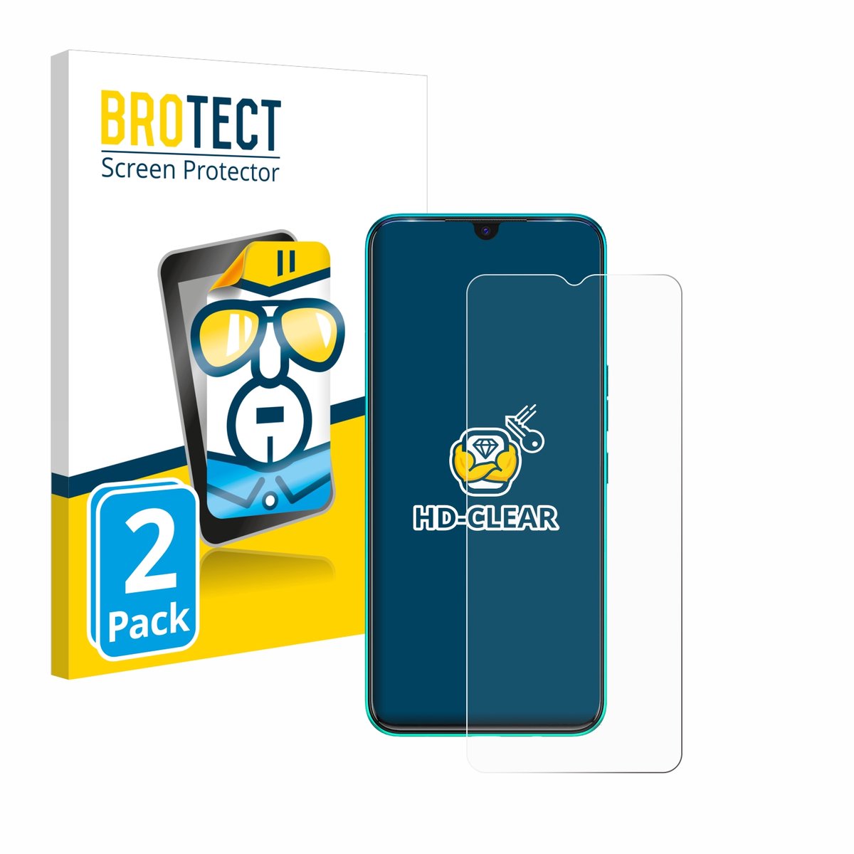 BROTECT - Screenprotector voor Tecno Spark 7 - Folie Beschermfolie transparant 2 Stuks