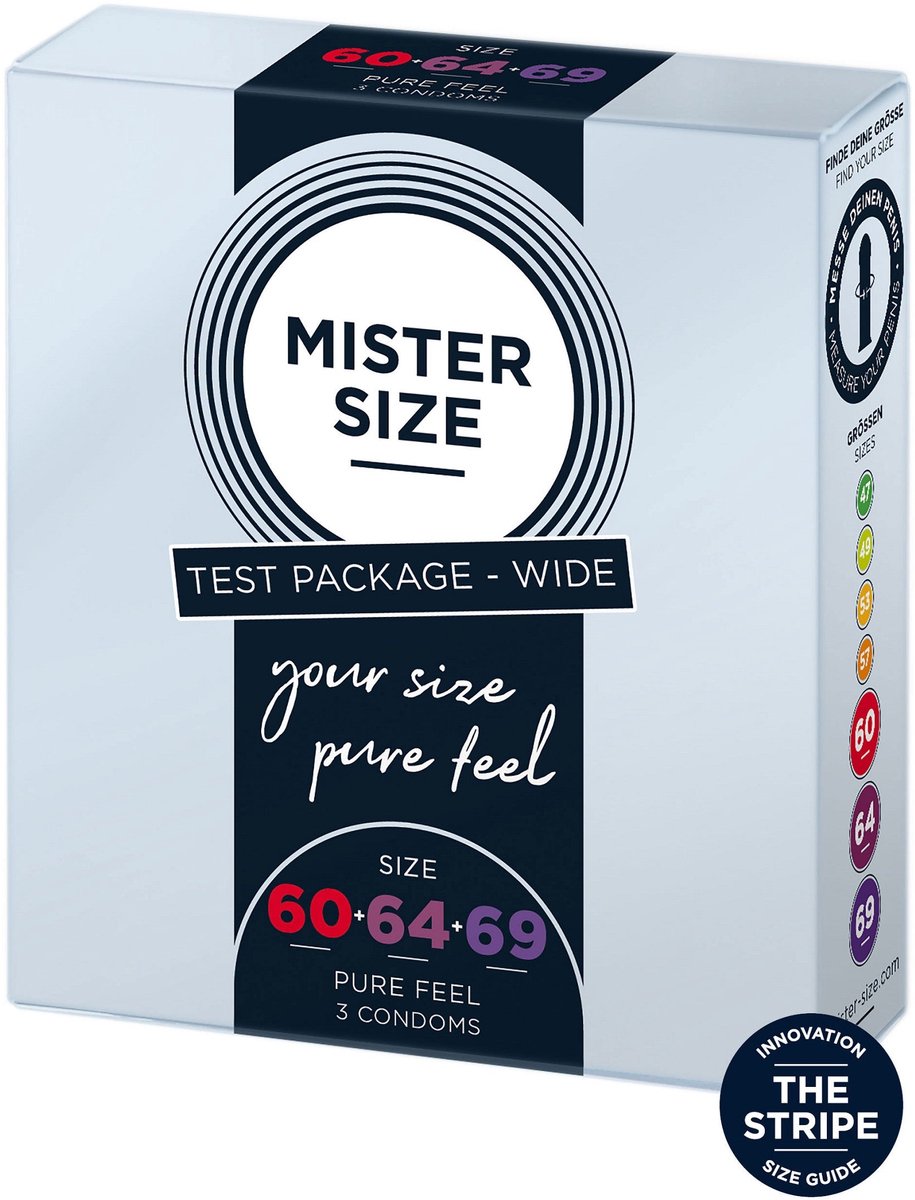 Mister Size - Pure Feel - 60 64 69 mm 3 pack - tester