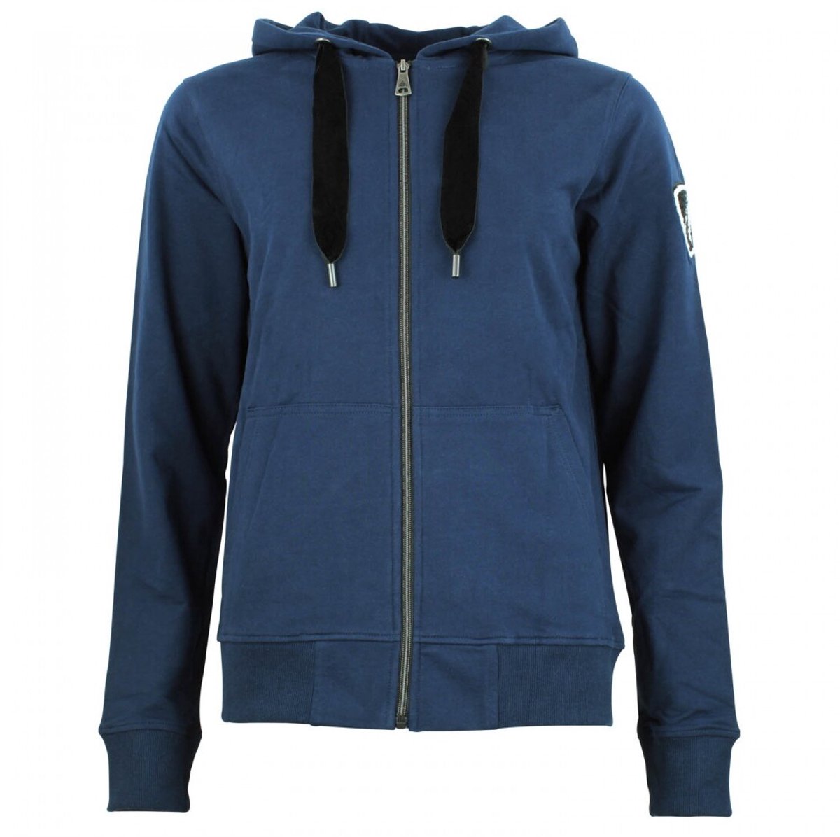 Katoenen sweater met rits voor dames Peak Mountain French Terry Blauw