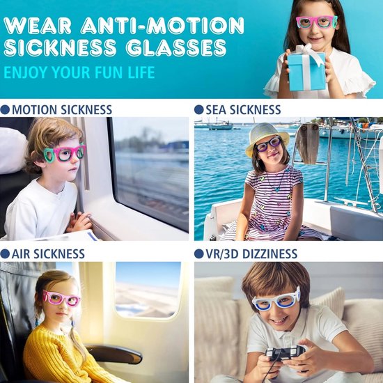 Reisziekte Bril voor Kinderen - Ultralight - Zwart - Essentieel voor Auto, Vliegtuig, Boot en Cruise - Misselijkheidsverlichting van Merkloos — afbeelding 3