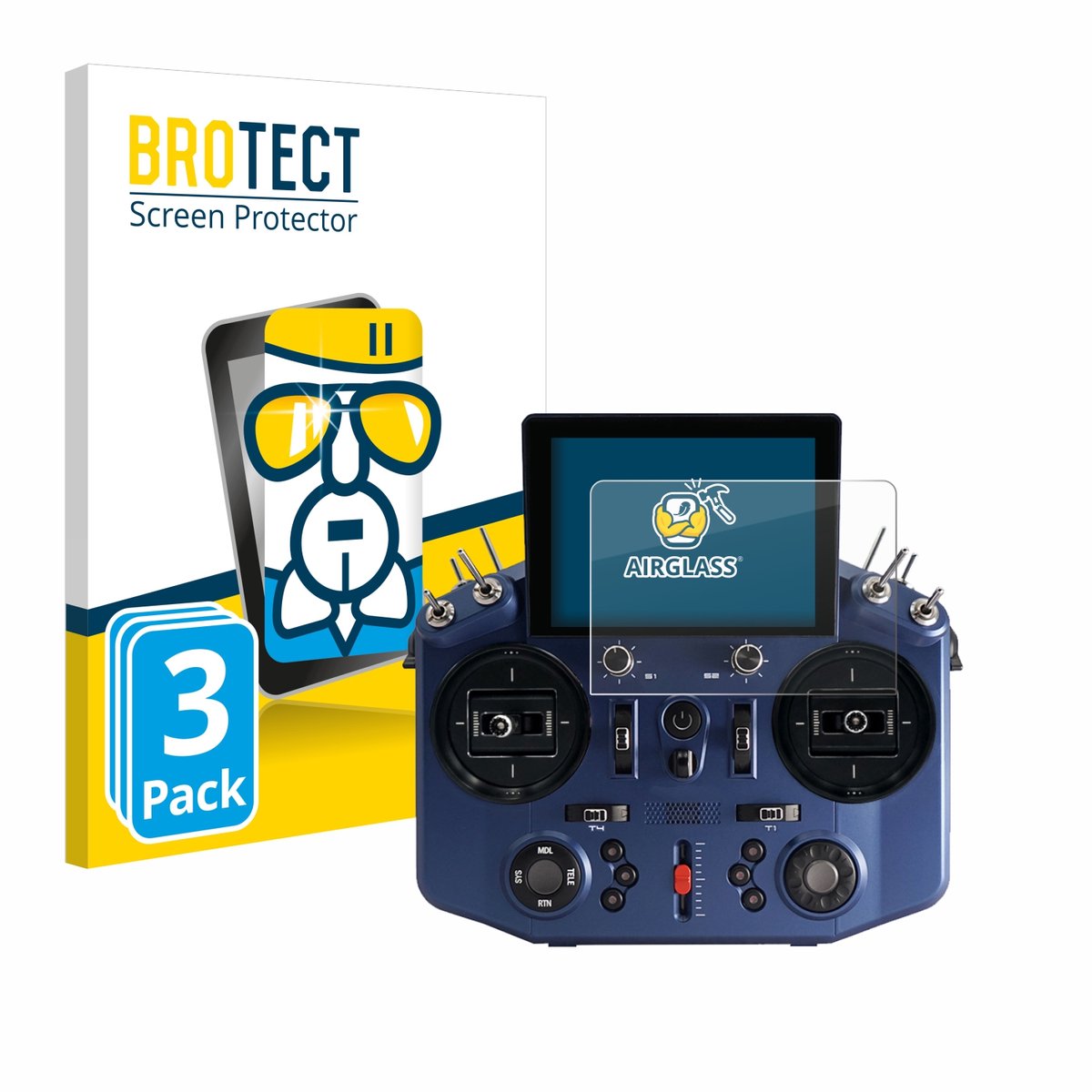 Screenprotector 3 Stuks voor FrSky Tandem X20S Beschermglas transparant