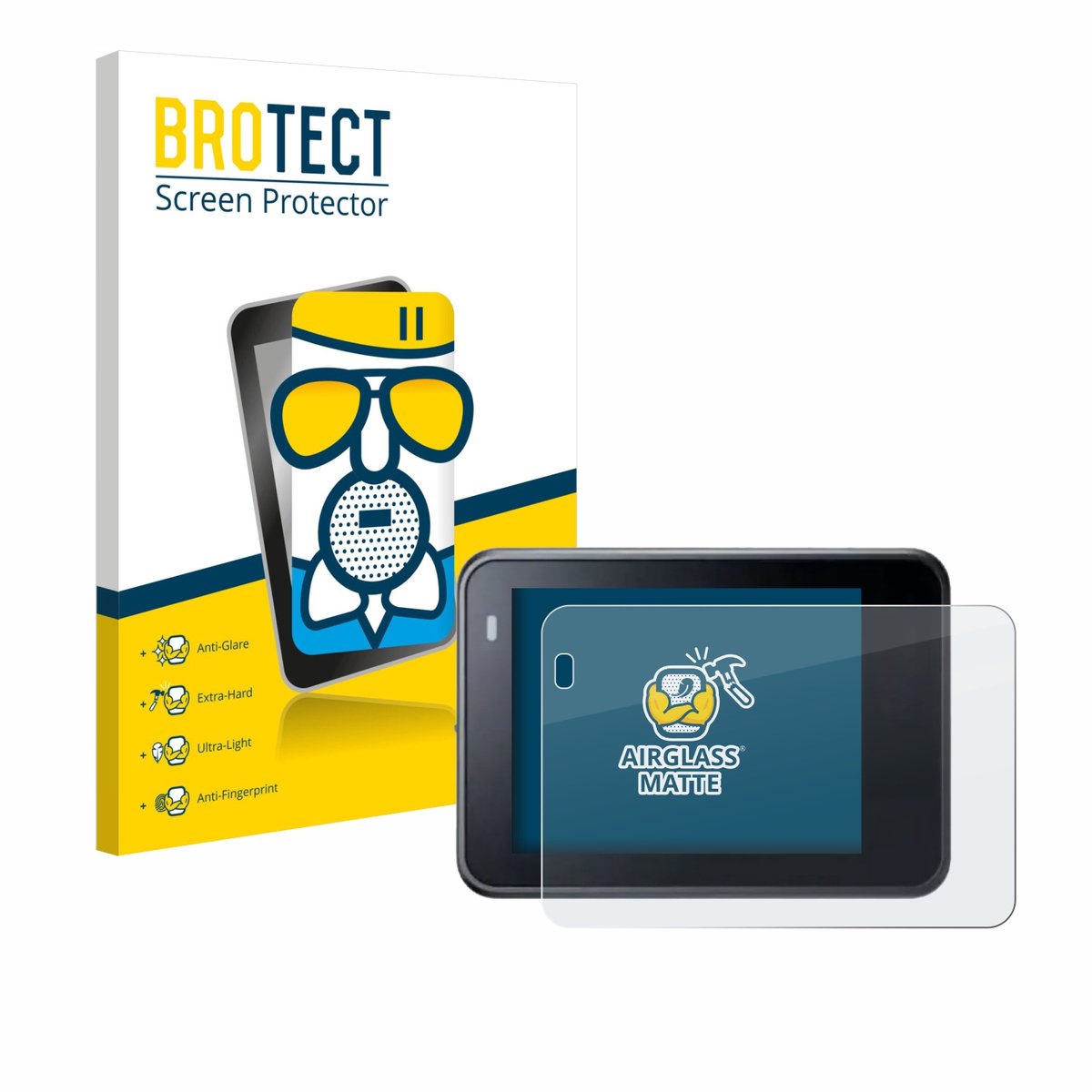 BROTECT - Screenprotector voor Akaso Brave 8 - Folie Beschermfolie Beschermglas matte