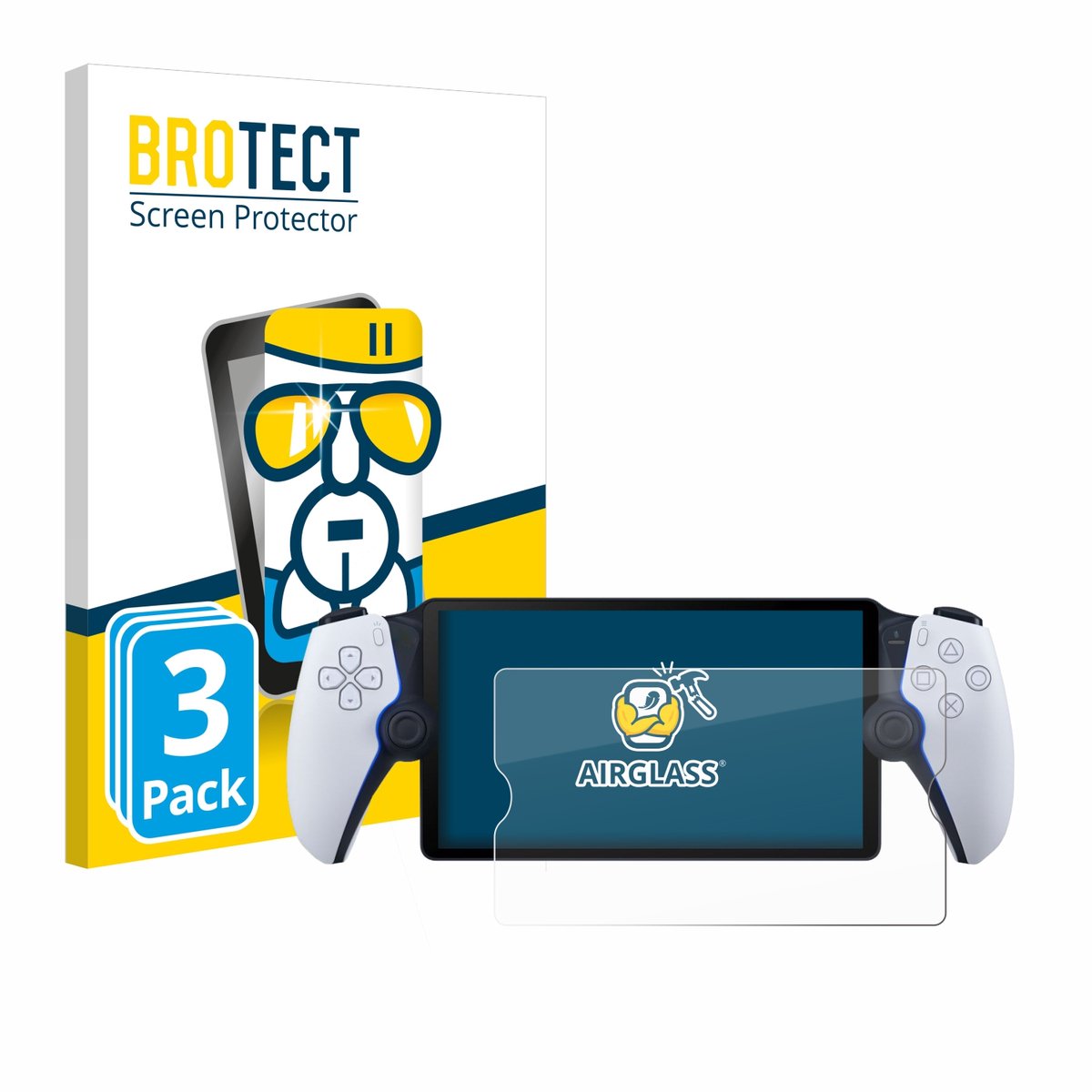 Screenprotector 3 Stuks voor Sony Playstation Portal Beschermglas transparant