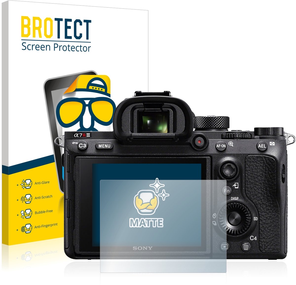 BROTECT - Screenprotector voor Sony Alpha 7R III - Folie Beschermfolie matte 2 Stuks