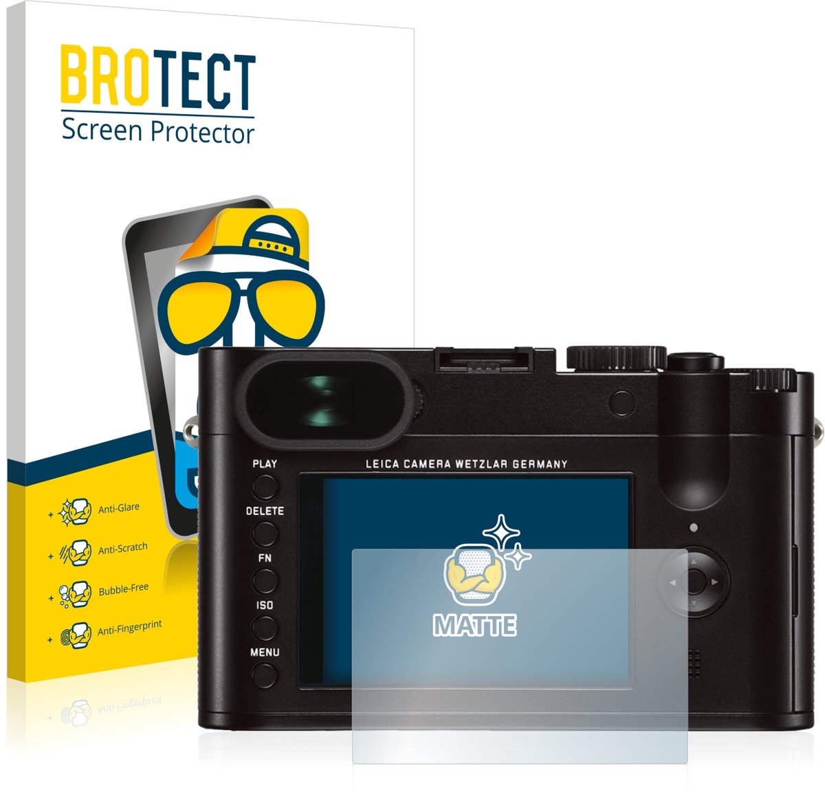 BROTECT - Screenprotector voor Leica Q (Typ 116) - Folie Beschermfolie matte 2 Stuks