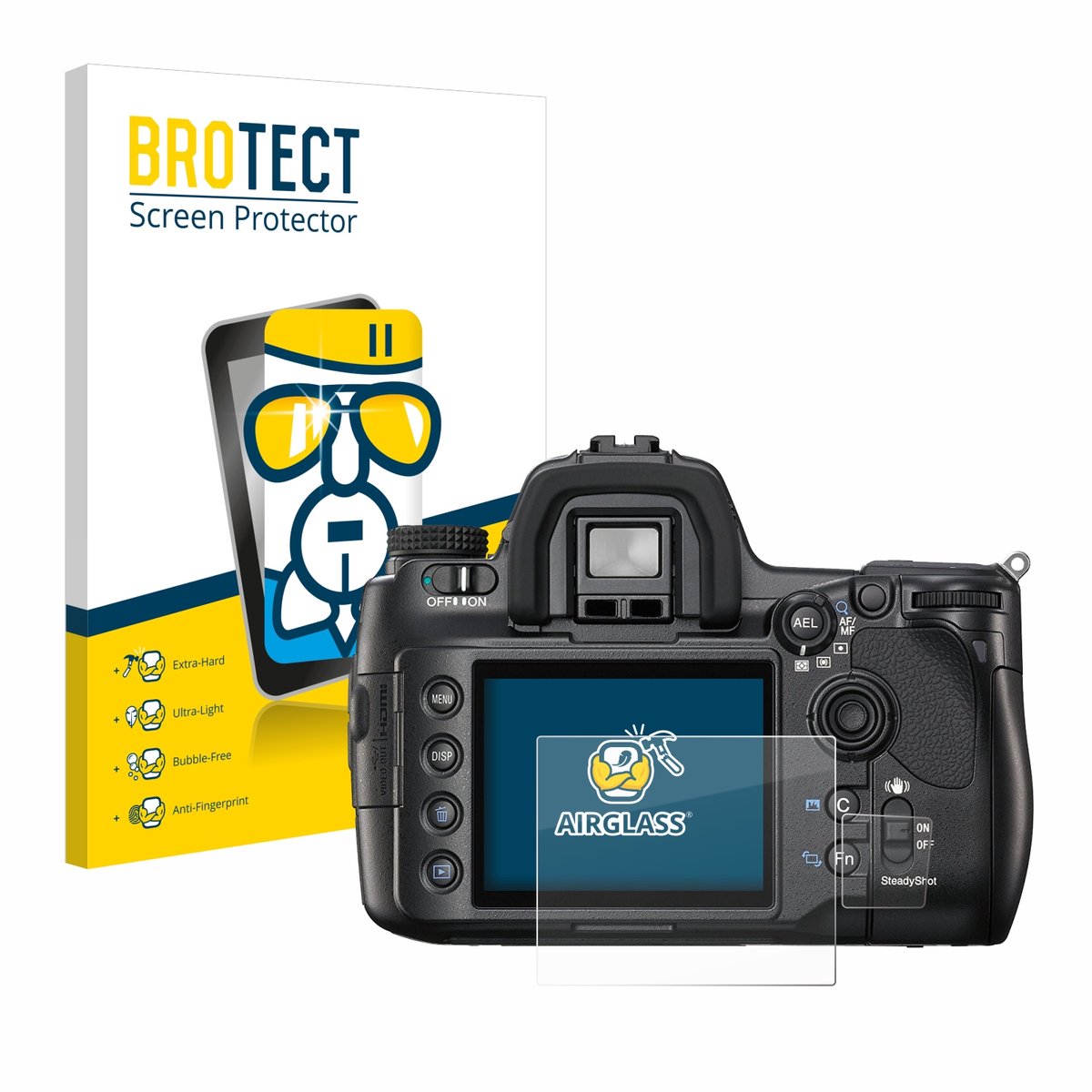 Screenprotector voor Sony Alpha 900 (DSLR-A900) Beschermglas transparant