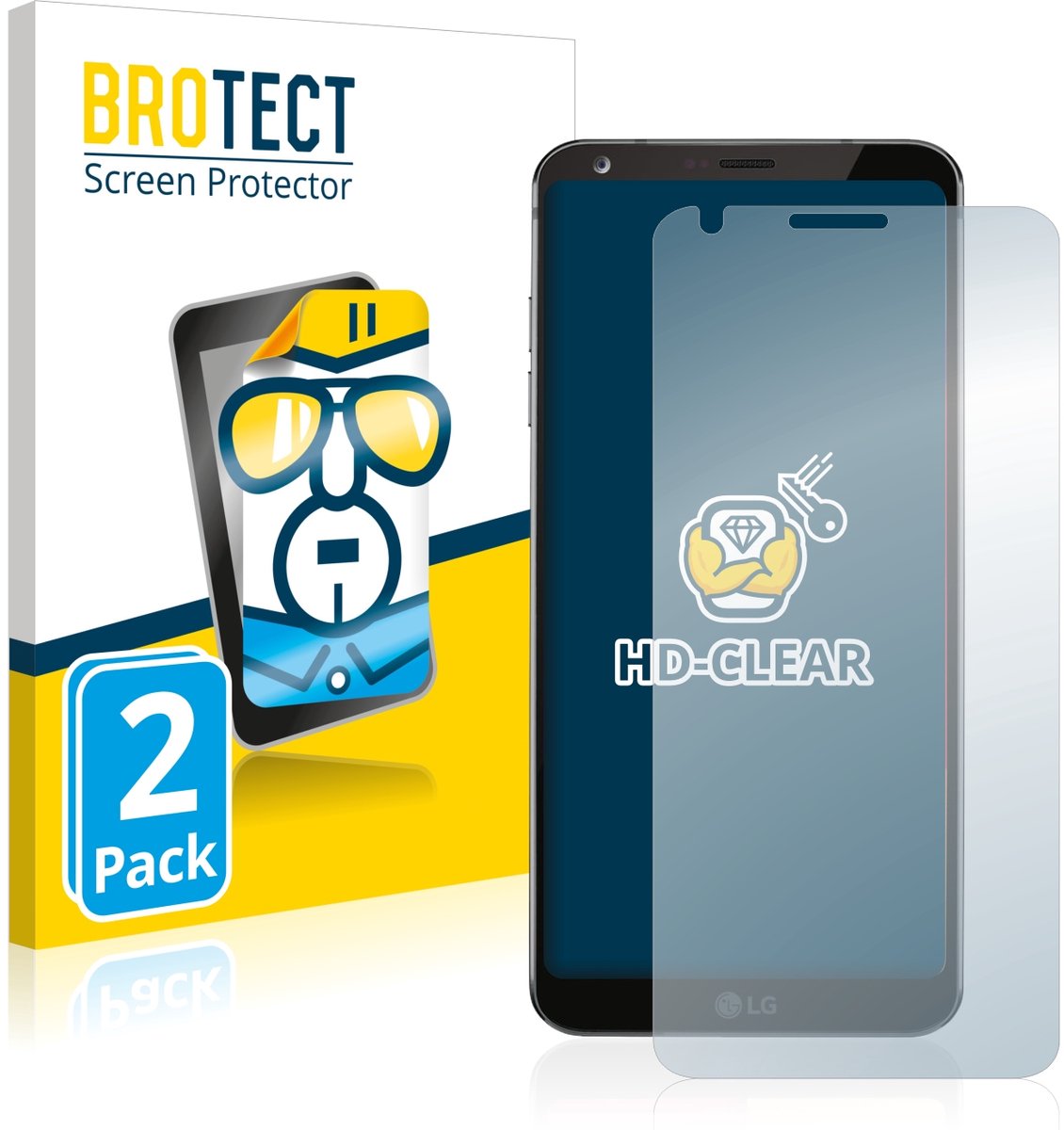 BROTECT - Screenprotector voor LG G6 - Folie Beschermfolie transparant 2 Stuks